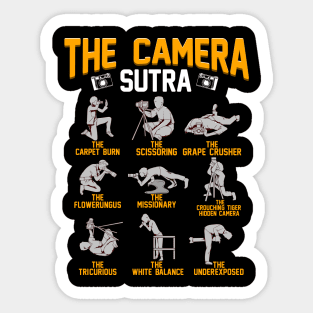 The Camera Sutra! Funny Photographer Gift Sticker